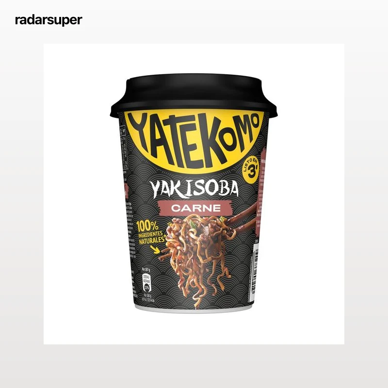 YATEKOMO Fideos Orientales instantáneos (noodles) sabor carne - 93g.