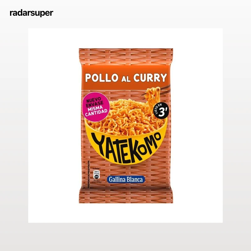 YATEKOMO Fideos Orientales instantáneos, pollo al curry 82 g.