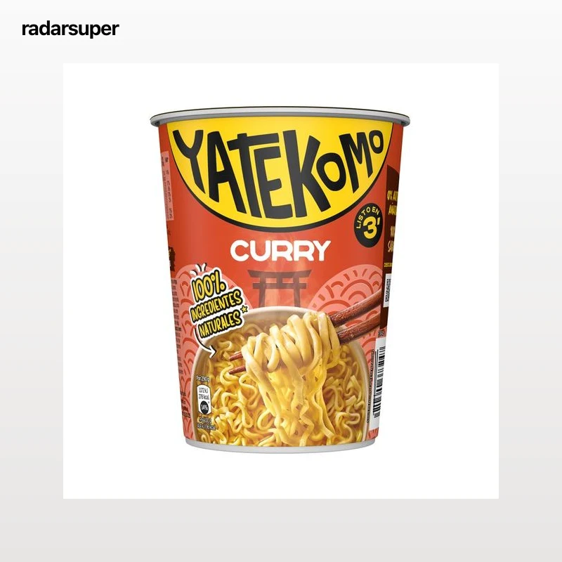 YATEKOMO Fideos Orientales instantáneos con sabor a curry 61 g.