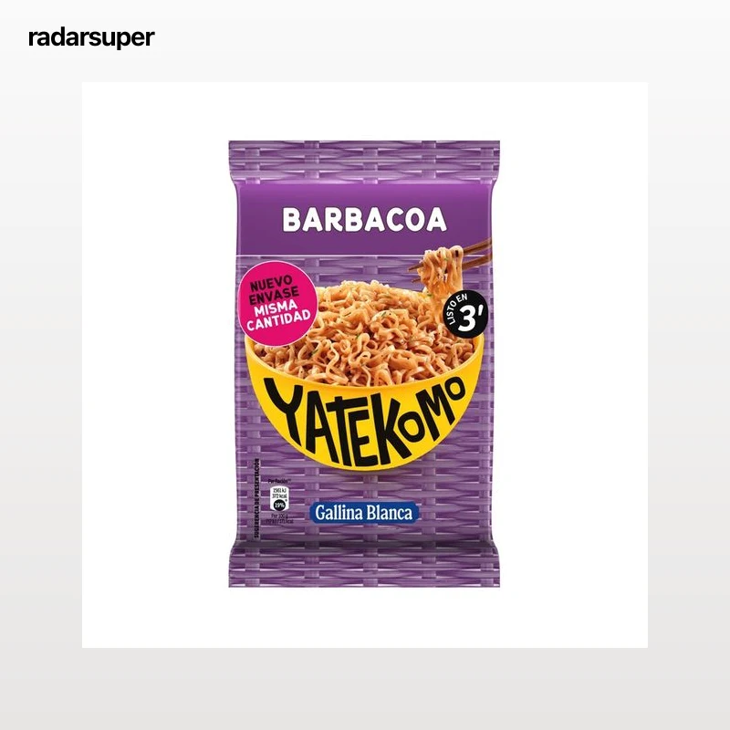 YATEKOMO Fideos Orientales instantáneos con sabor barbacoa 82 g.