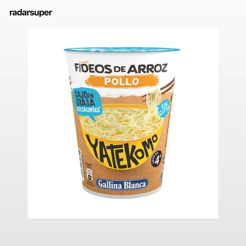 YATEKOMO Noodles de arroz instantáneos sabor a pollo 53 g.