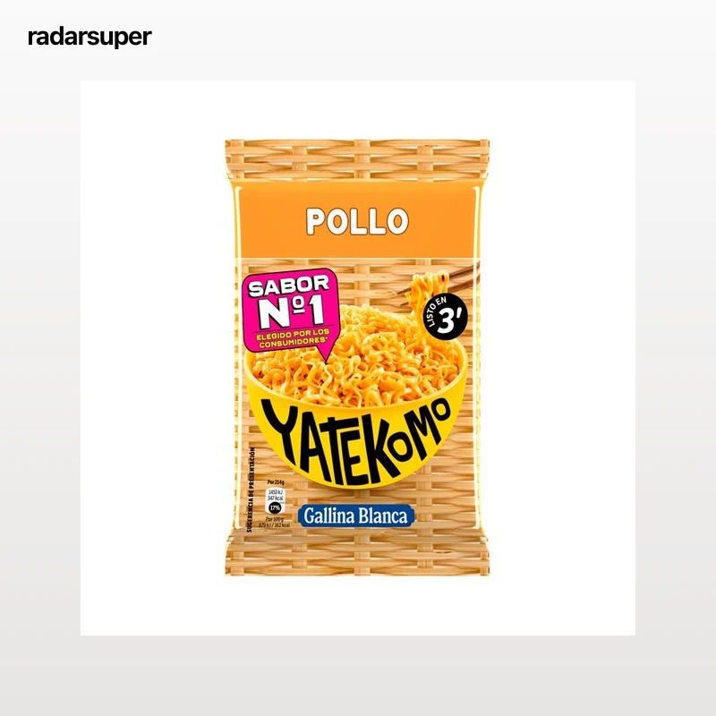 YATEKOMO Noodles fideos instantáneos sabor pollo gallina blanca 79 g.