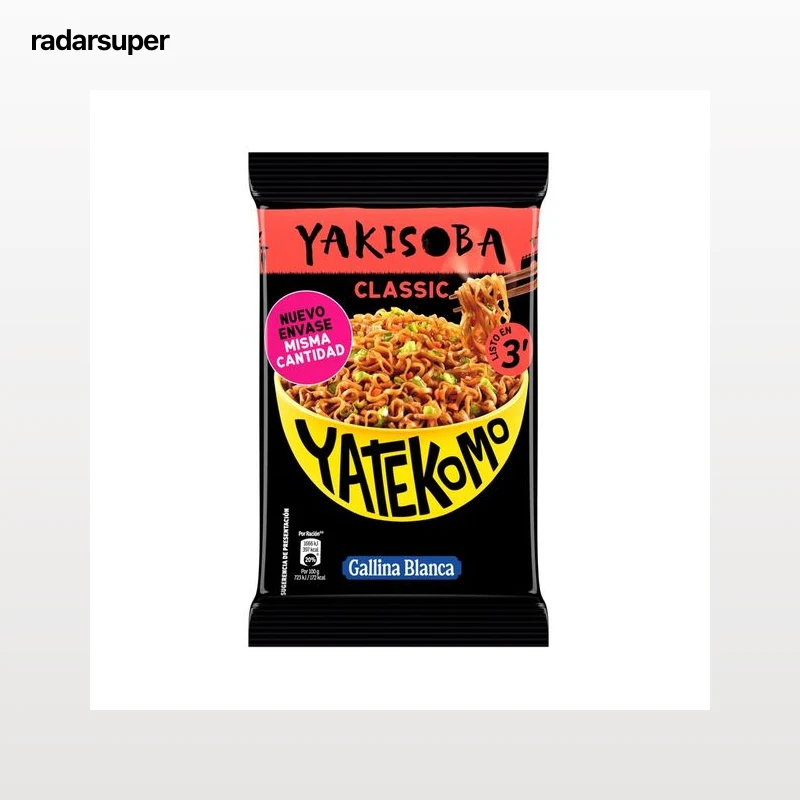 YATEKOMO Noodles fideos instantáneos Yakisoba Classic 93 g.