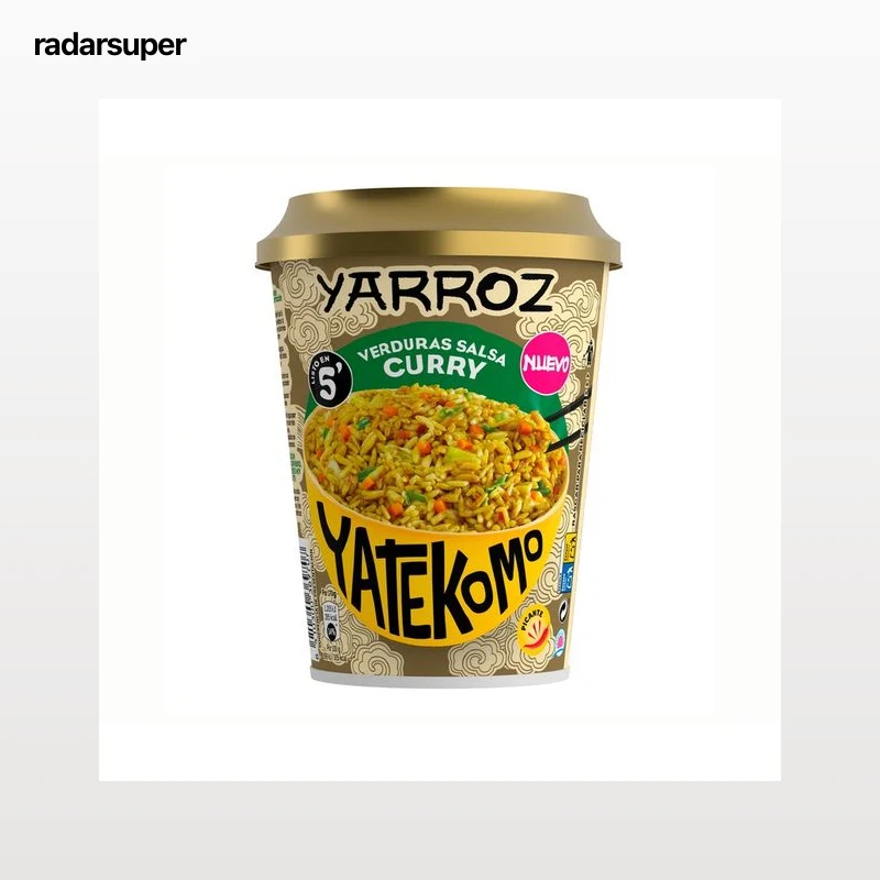 YATEKOMO Yarroz de verduras con salsa curry yatekomo 82 g.