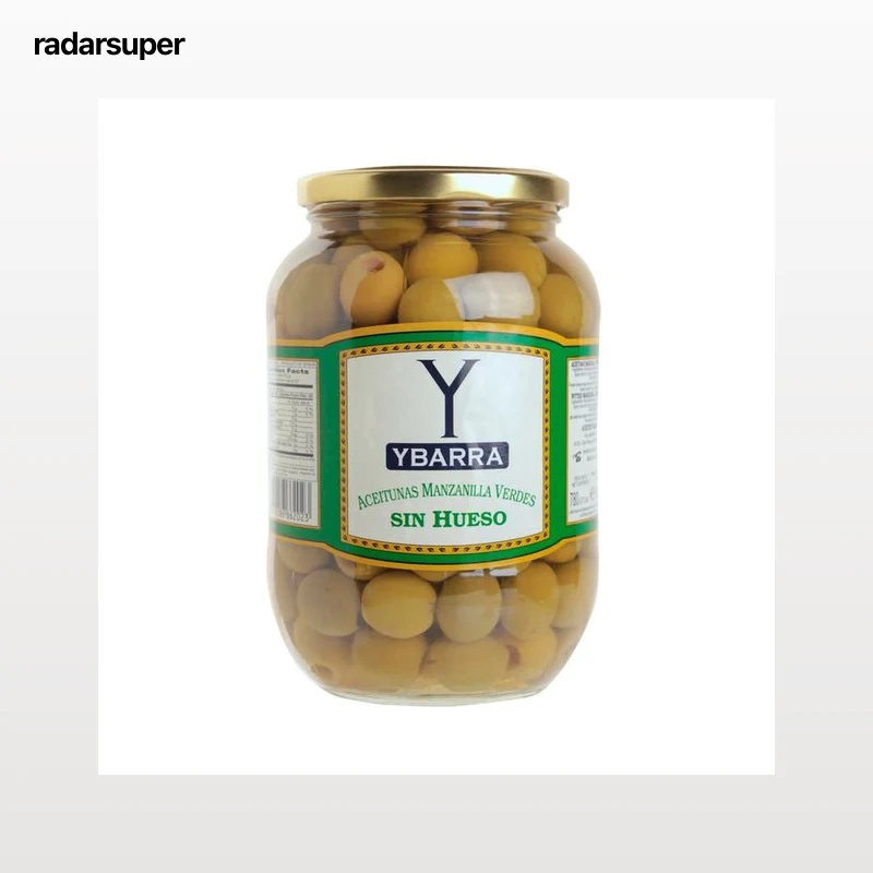 YBARRA Aceitunas verdes manzanilla sin hueso bote de 400 g.
