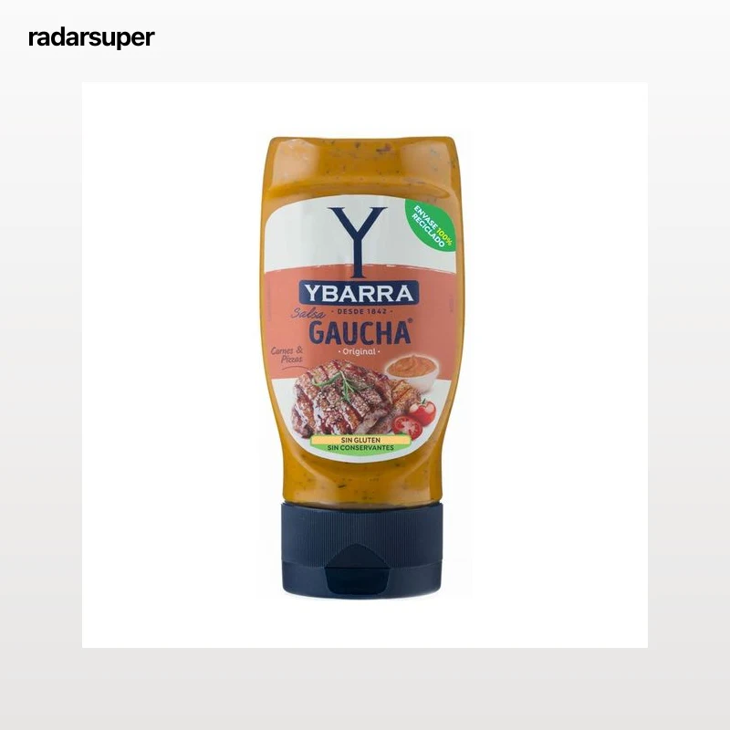 YBARRA Salsa Gaucha original, ideal para carnes y pizzas 300 ml.