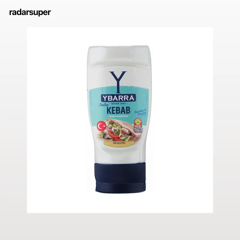 YBARRA Salsa kebab con garantia Halal, sin colorantes 250 ml.
