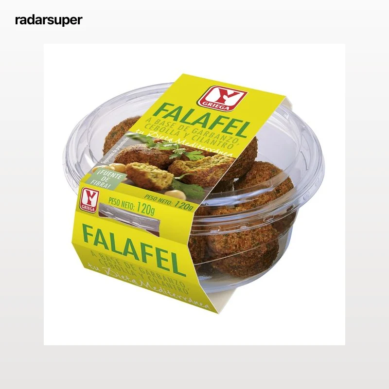 YGRIEGA Falafel a base de garbanzo, cebolla y cilantro YGRIEGA 120 g.