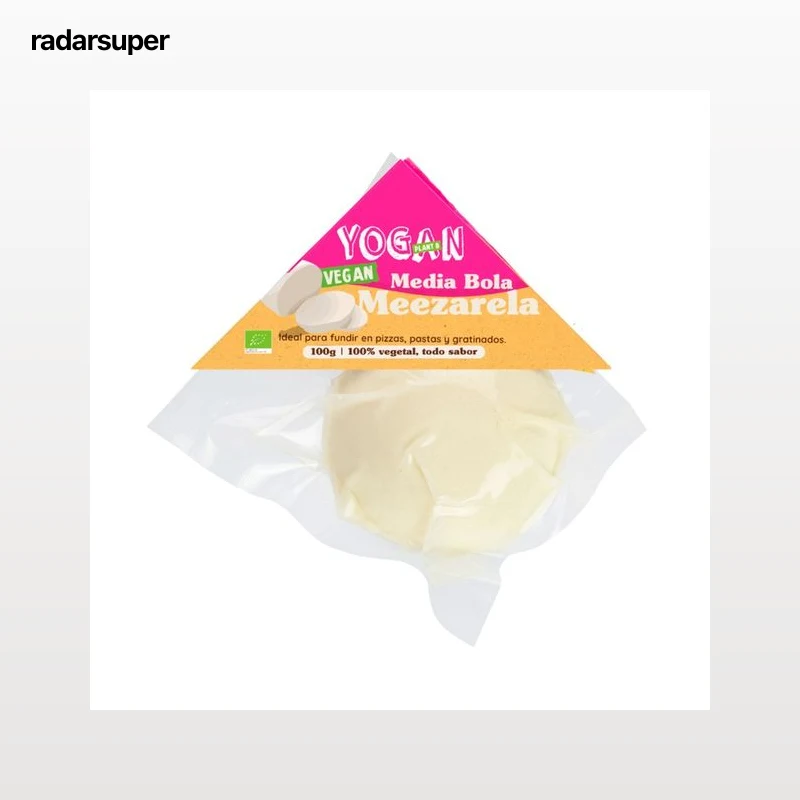 YOGAN Plan B Media bola de mozzarella de almendras ecológicas (100% vegetal), ideal para fundir y gratinar 100 g.