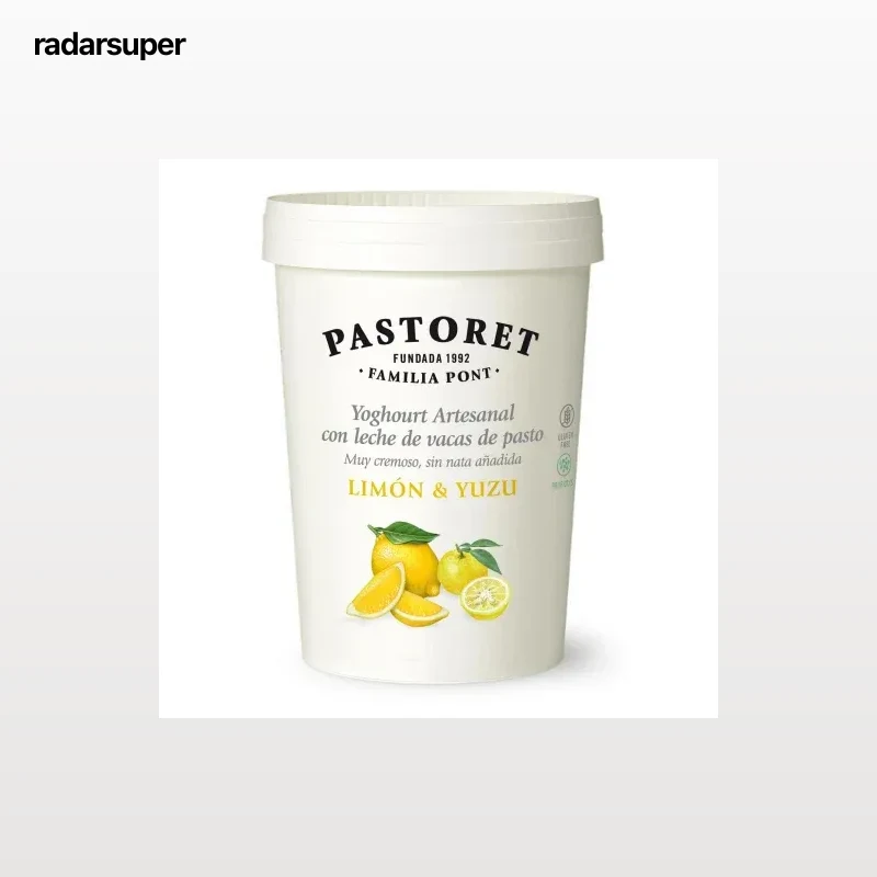 Yoghourt artesanal sabor limón & yuzu Pastoret sin gluten 500 g.