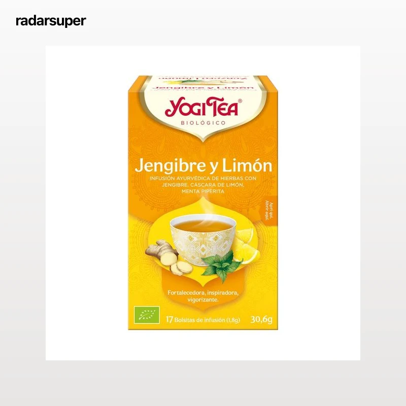YOGI TEA Infusión BIO jenjibre limón BIO 17 uds. 30,6 g.