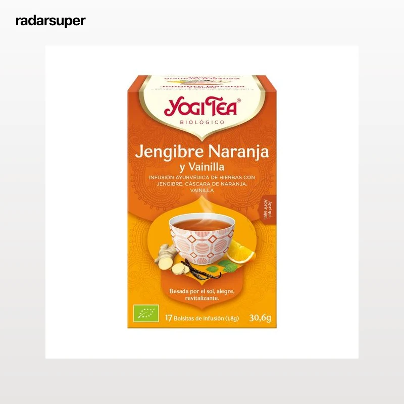 YOGI TEA Infusión de té de jengibre y naranja BIO 17 uds. 30,6 g.