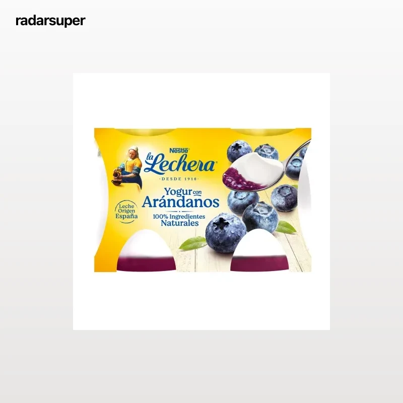 Yogur con arándanos Nestlé La Lechera pack de 2 unidades de 125 g.