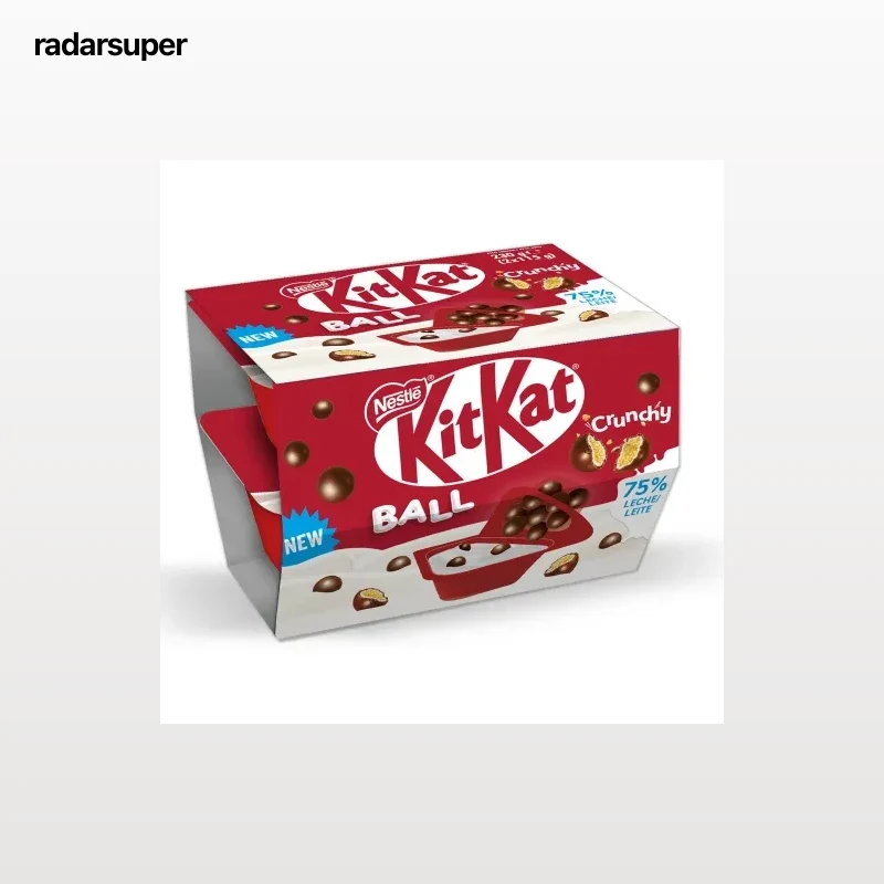 Yogur con bolitas cubiertas de chocolate Mix-in Nestlé Kit Kat pack de 2 unidades de 115 g.