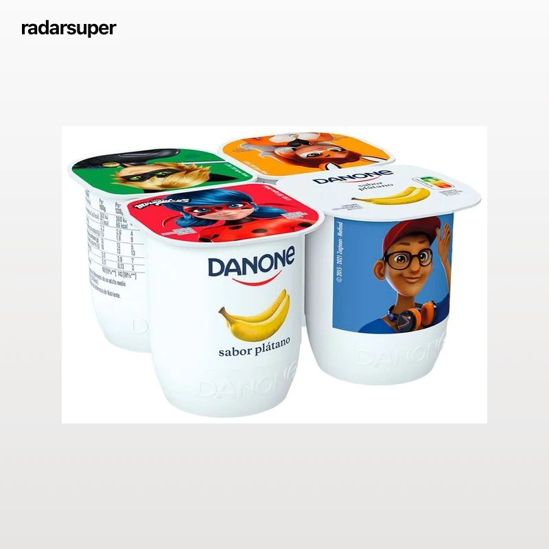 Yogur Danone pack 4 plátano