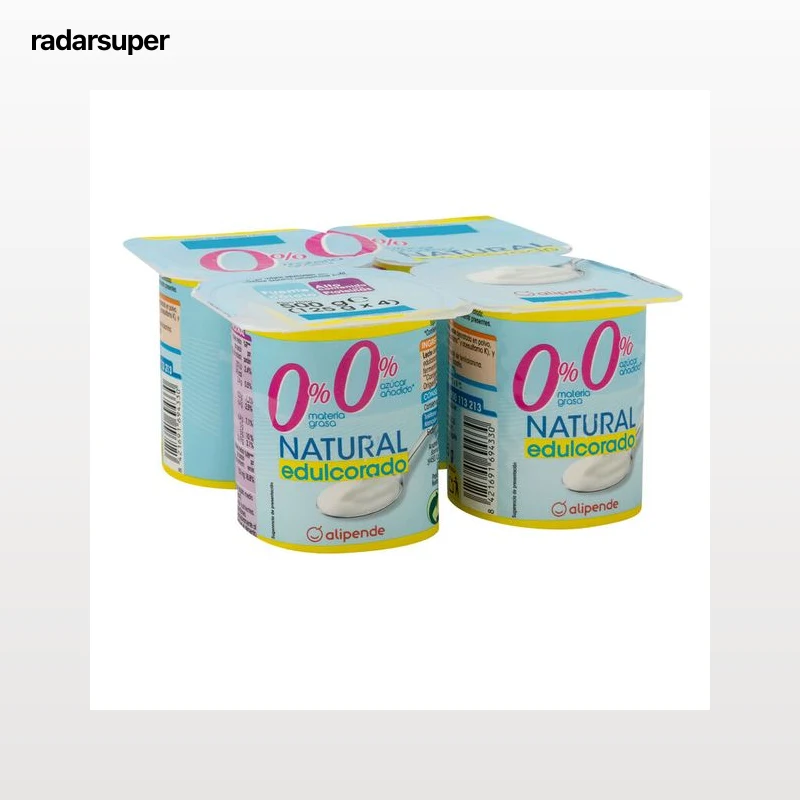 Yogur desnatado Alipende pack 4 edulcorado 500g