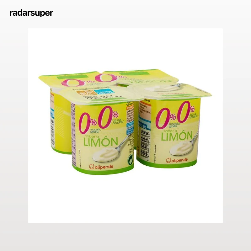 Yogur desnatado Alipende pack 4 limón 500g