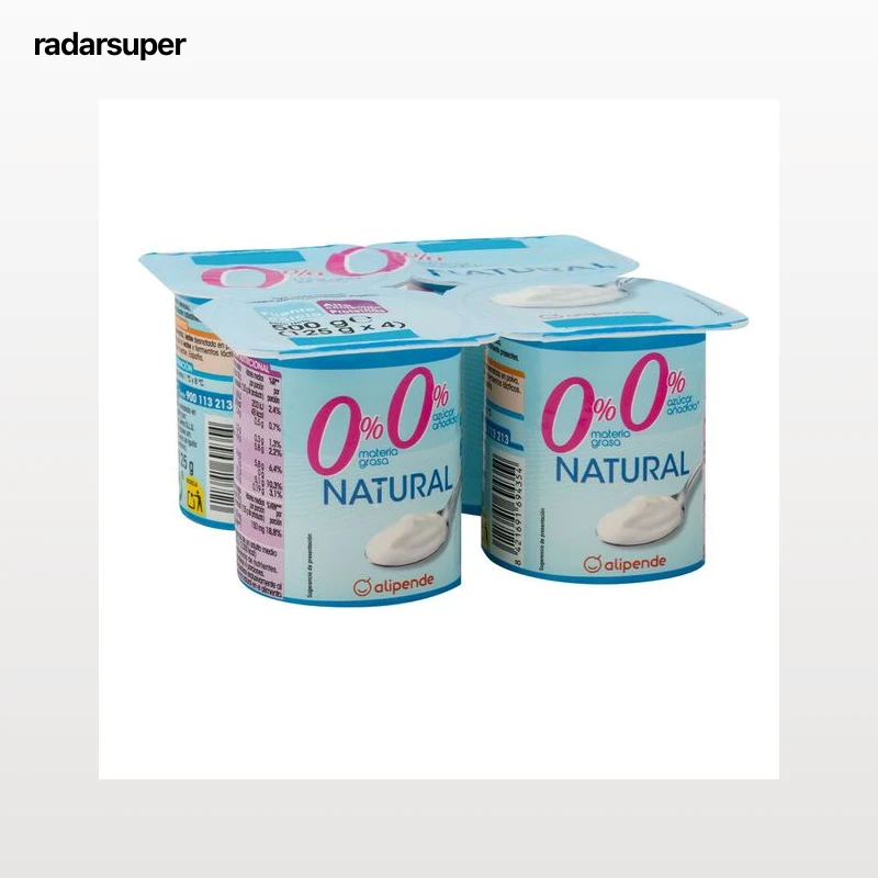 Yogur desnatado Alipende pack 4 natural 500g