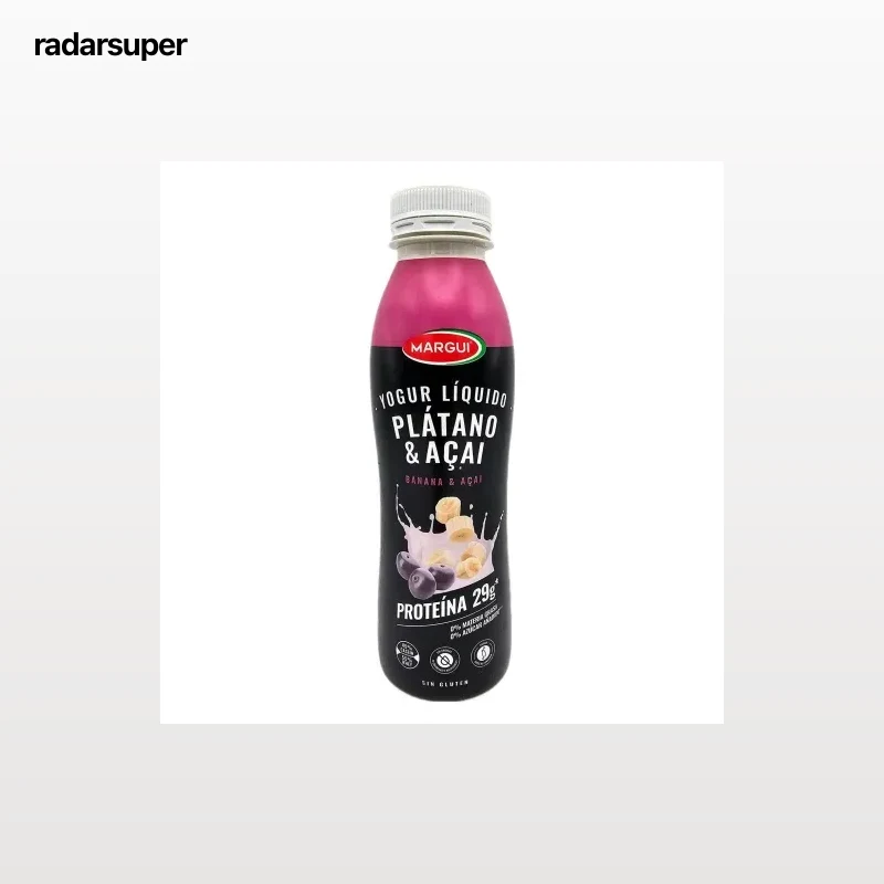 Yogur desnatado sabor plátano y açai Margui 400 g.