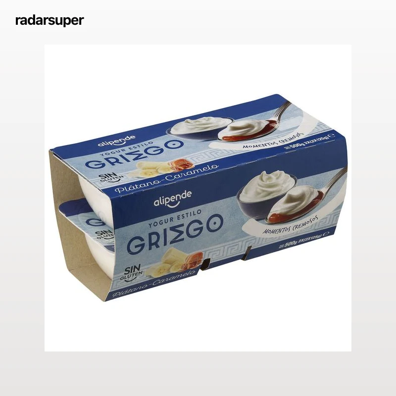Yogur estilo griego Alipende pack 4 plátano y caramelo