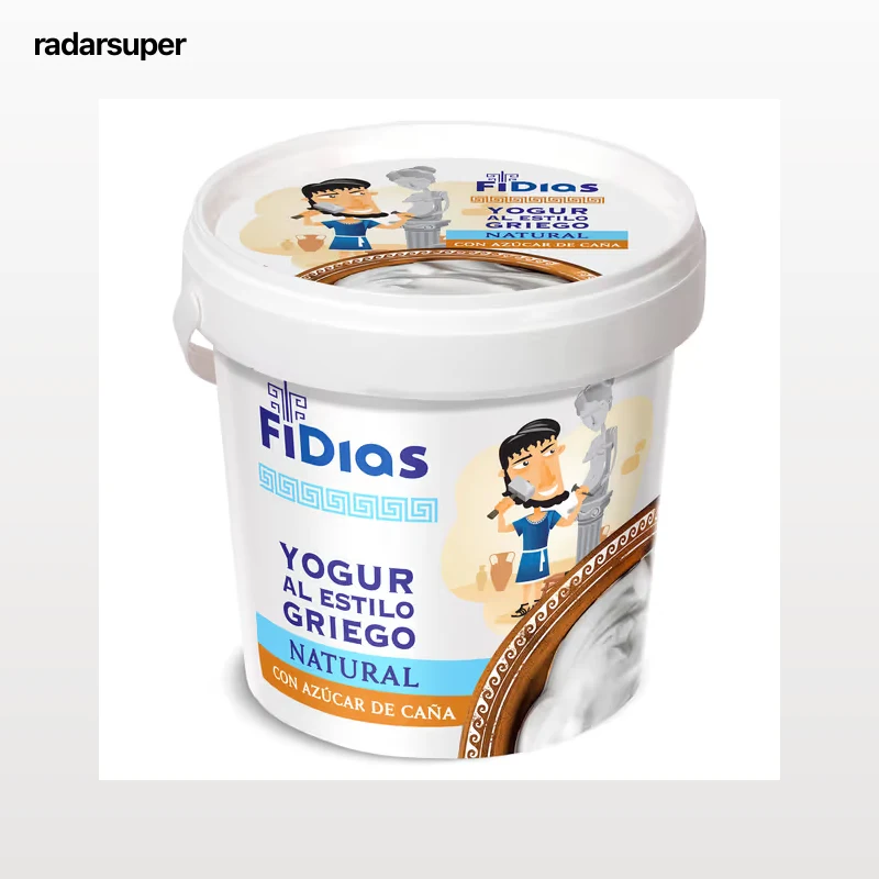 Yogur estilo griego natural con azúcar de caña Dia Fidias 1 kg