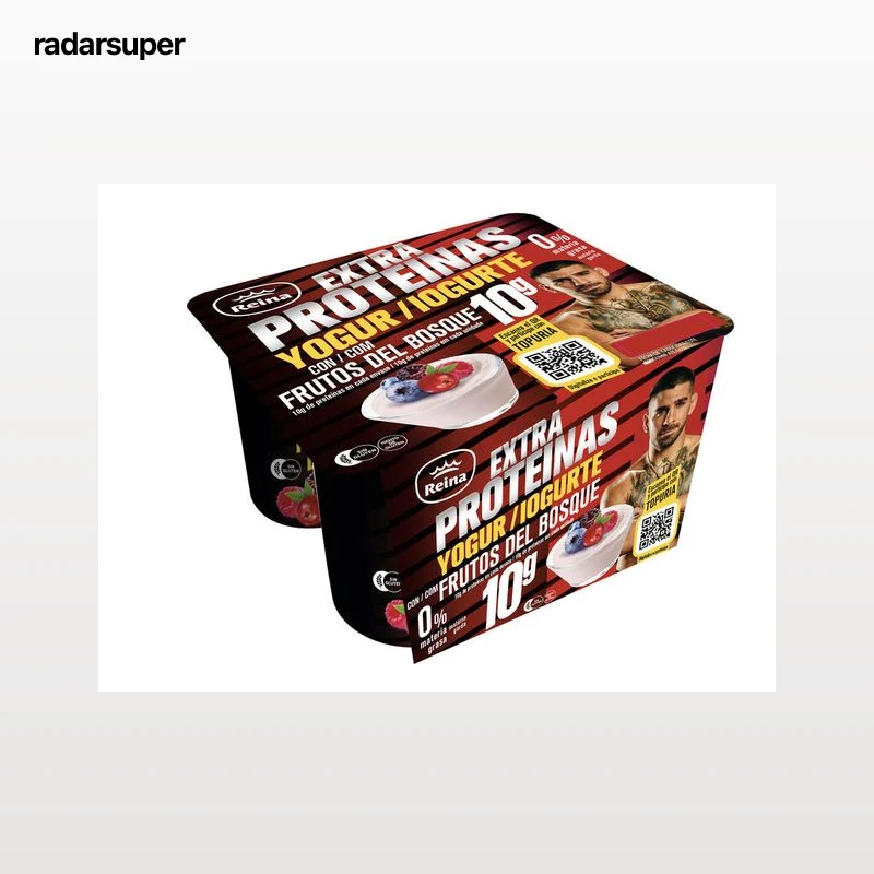 Yogur frutos del bosque 00 rico en proteínas Reina (4x120g)