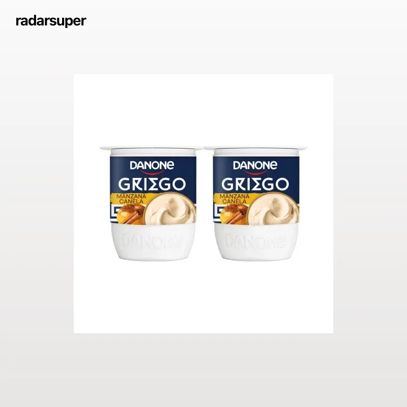 Yogur griego con manzana y canela Danone pack de 4 unidades de 110 g.
