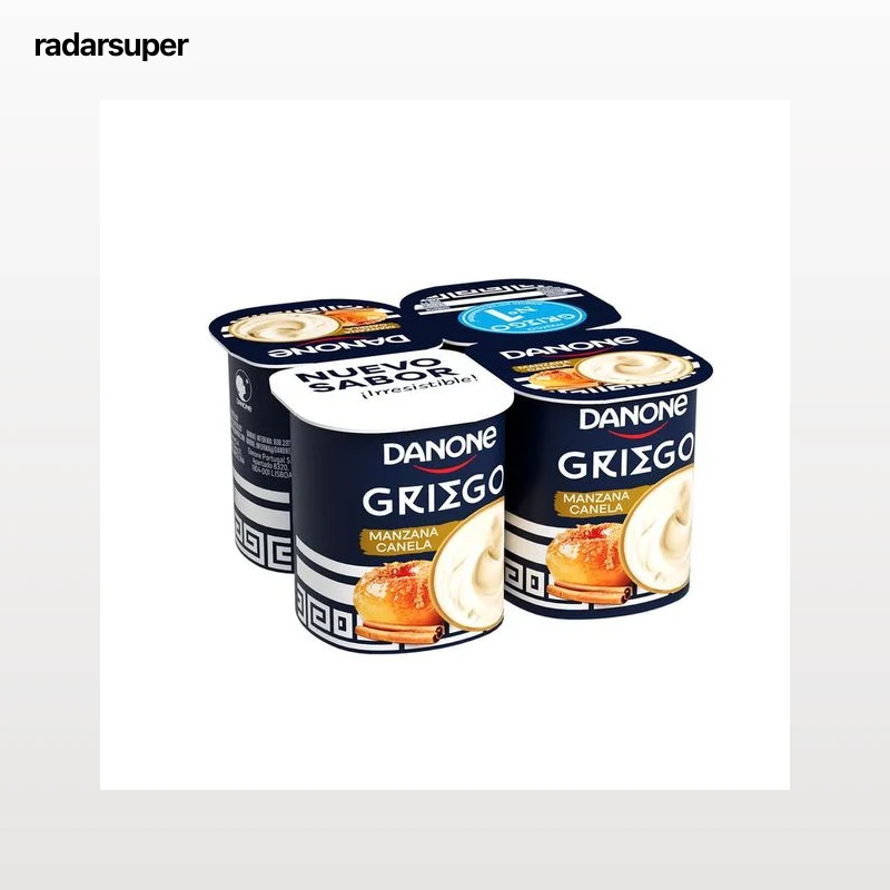 Yogur Griego Danone Pack 4 Manzana Y Canela