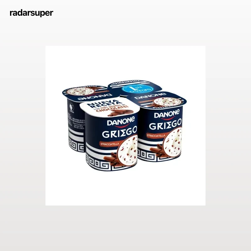 Yogur griego de stracciatella Danone pack de 4 unidades de 110 g.