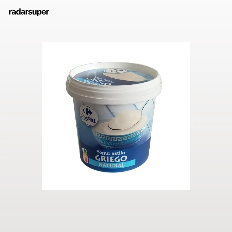 Yogur griego natural Carrefour Extra 1 kg.