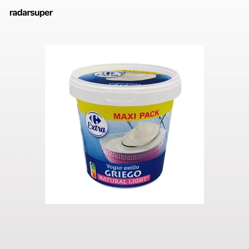 Yogur griego natural light Carrefour Extra 1 kg.