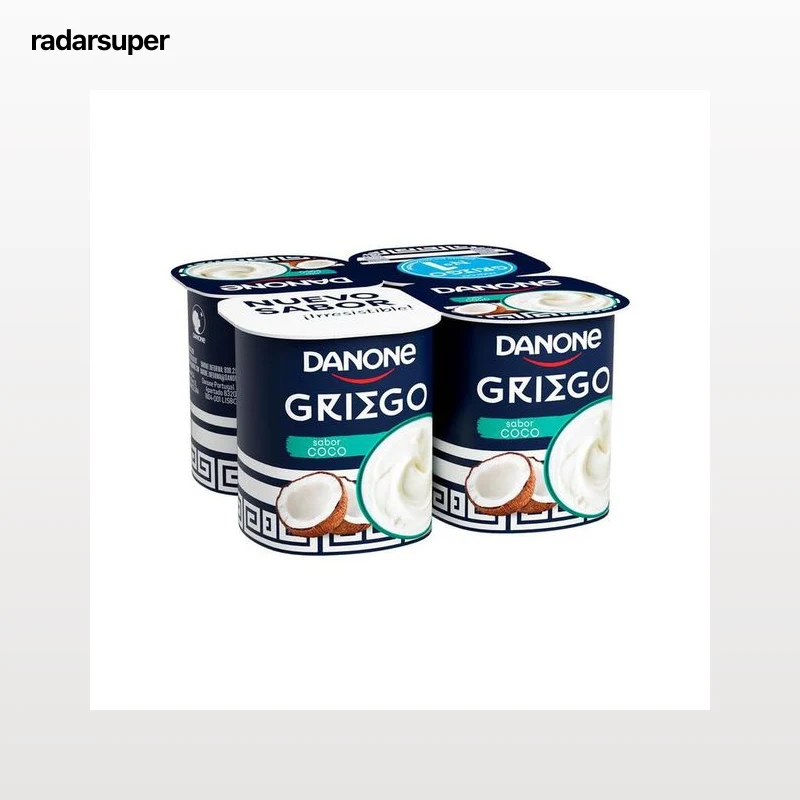 Yogur griego pack 4 con sabor a coco Danone