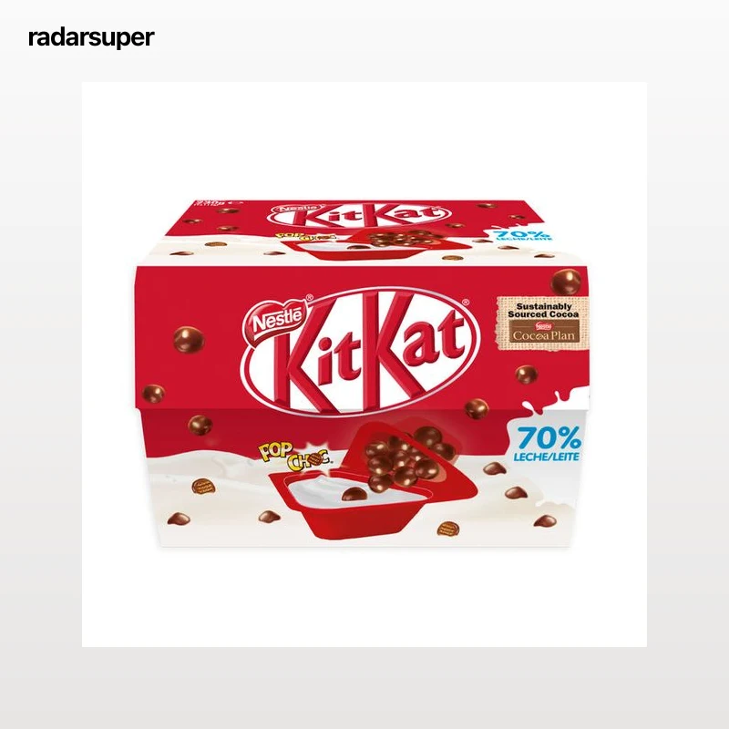 Yogur Kit Kat Nestlé 230g pack 2 con bolitas de cholocate