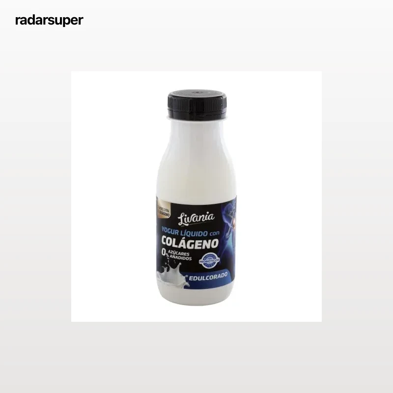 Yogur líquido con colágeno edulcorado Livania 250 g.