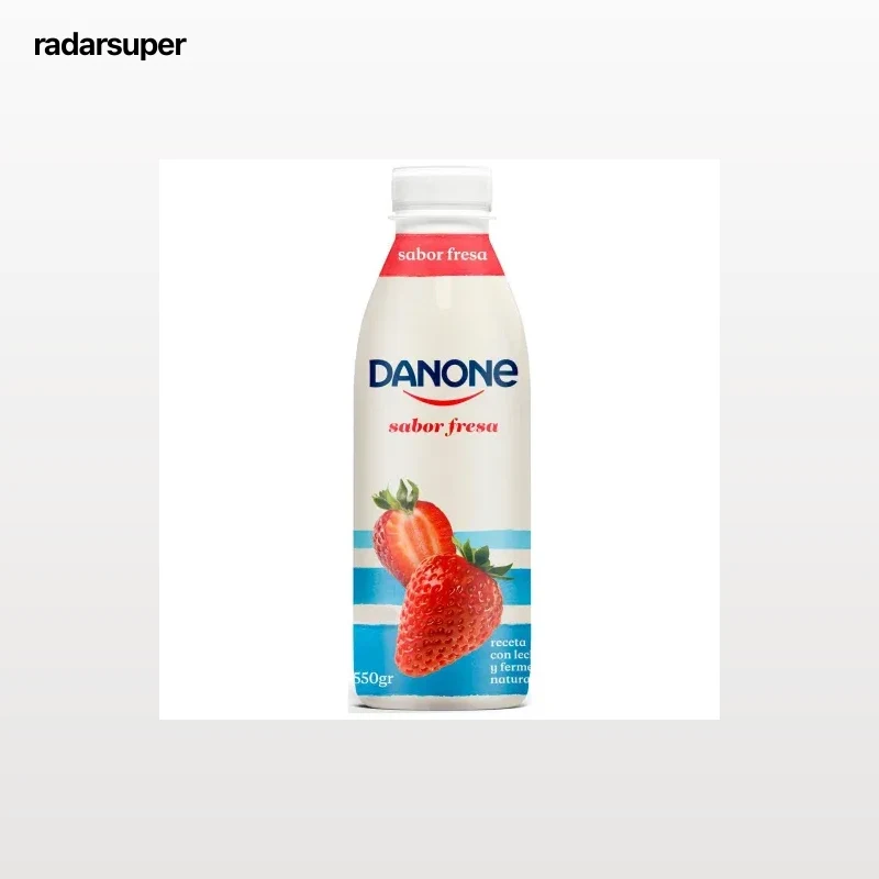 Yogur líquido sabor fresa Danone 550 g.
