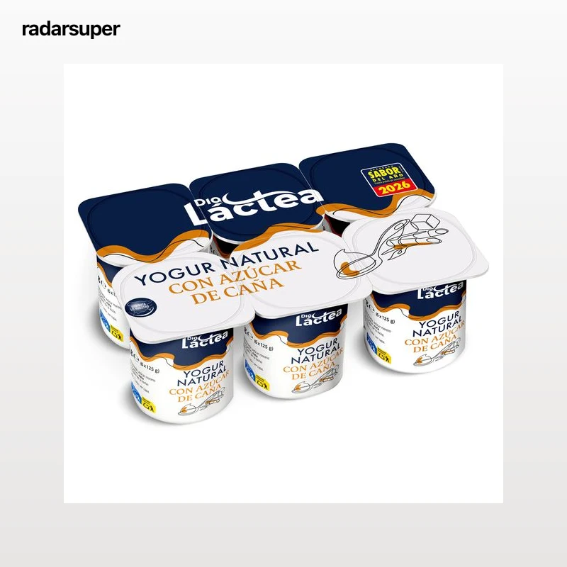 Yogur natural con azúcar de caña Dia Láctea 6 x 125 g