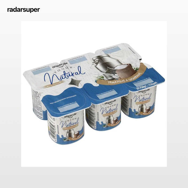 Yogur natural azucarado pack 6 Alipende