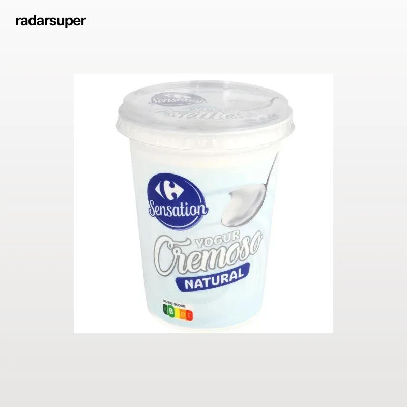 Yogur natural cremoso Carrefour Sensation 500 g.