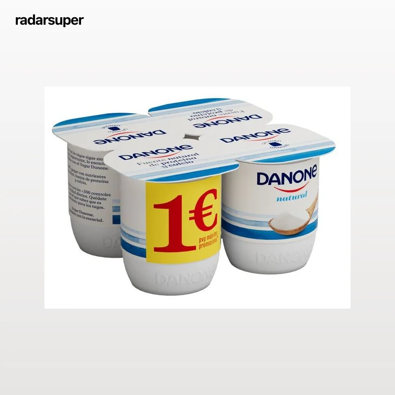 Yogur natural Danone pack 4