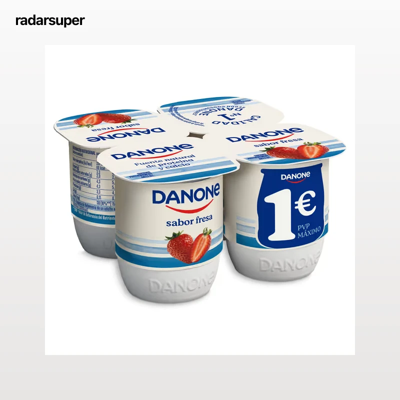 Yogur sabor fresa Danone 4 x 120 g