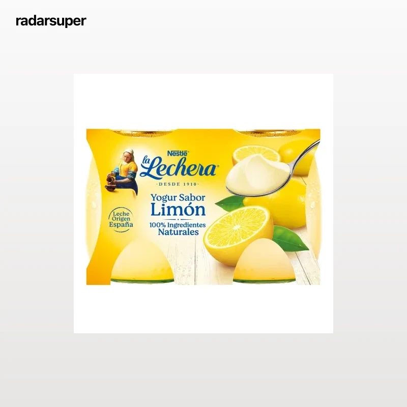 Yogur sabor limón Nestlé La Lechera pack de 2 unidades de 125 g.