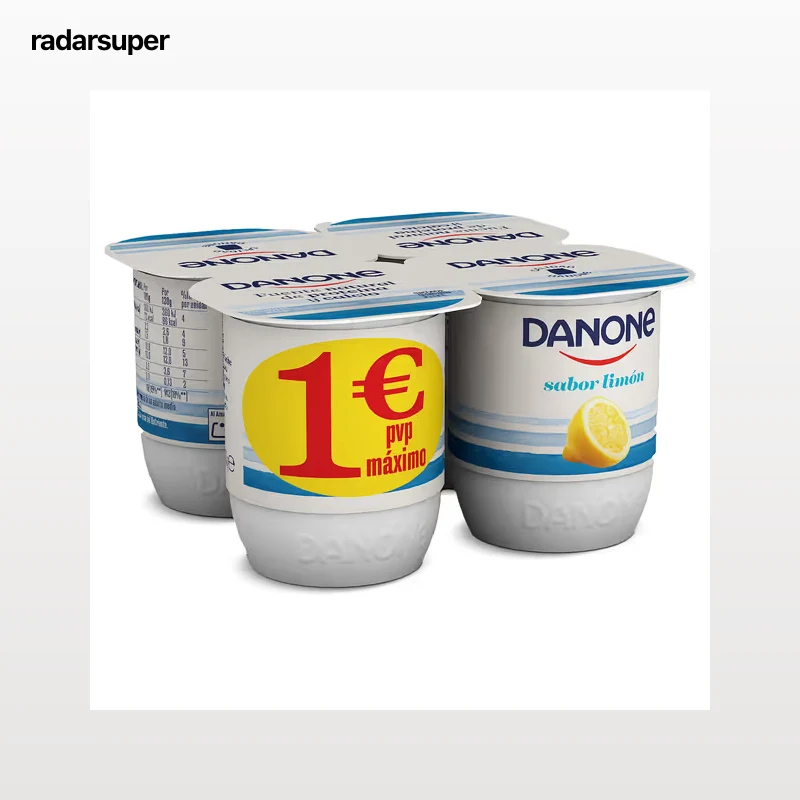 Yogur sabor limón Danone pack 4 x 125 g