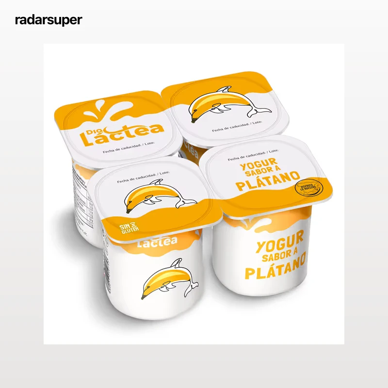 Yogur sabor plátano Dia Láctea pack 4 x 125 g