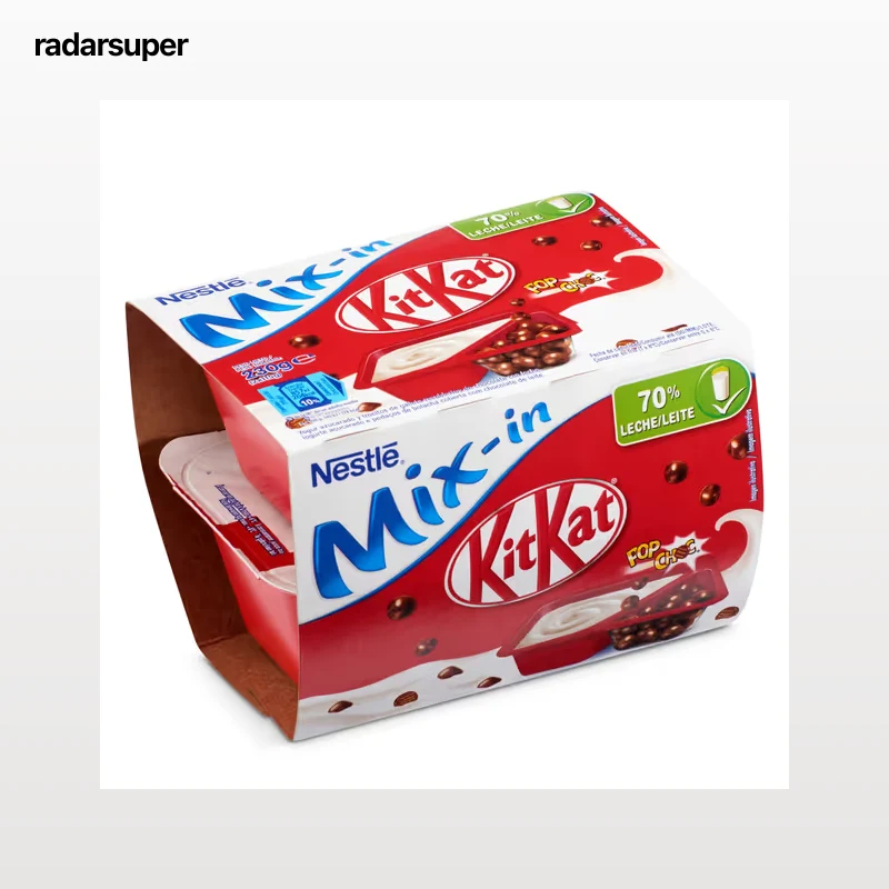 Yogur con trozos de KitKat Nestlé 2 x 115 g