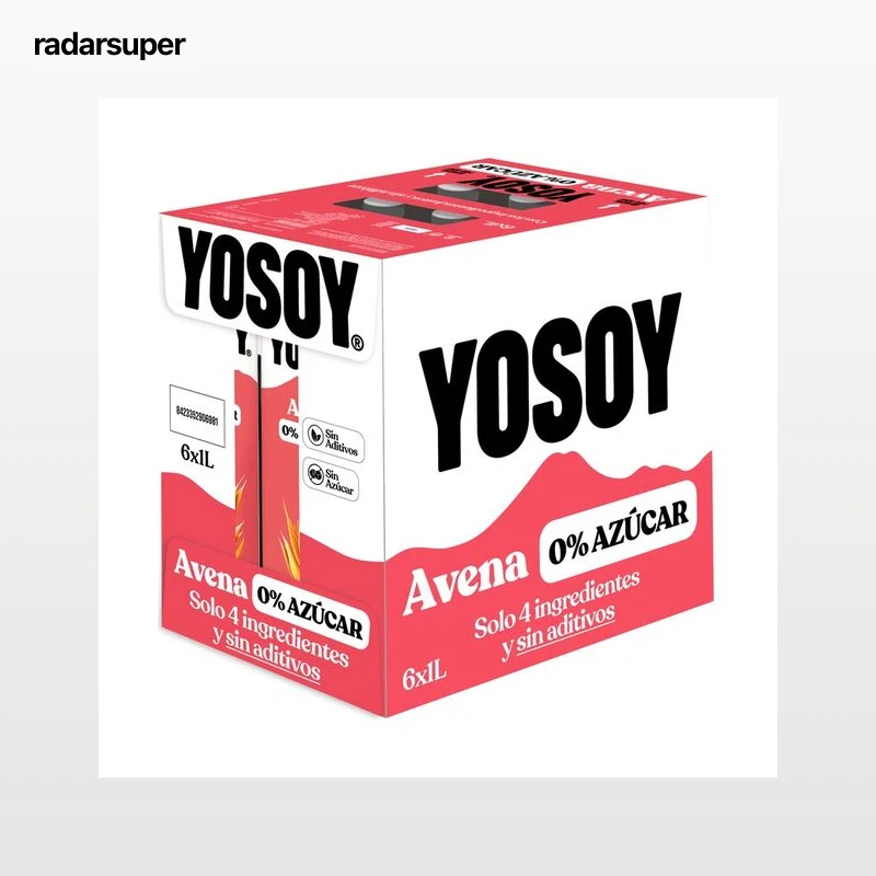 YOSOY Barista Bebida vegetal de avena 0% azúcar y sin aditivos 6 x 1 l.