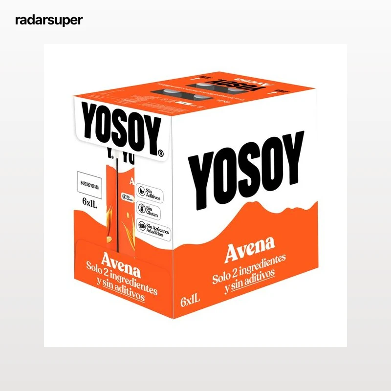 YOSOY Barista Bebida vegetal de avena sin azúcares añadidos y sin aditivos 6 x 1 l.