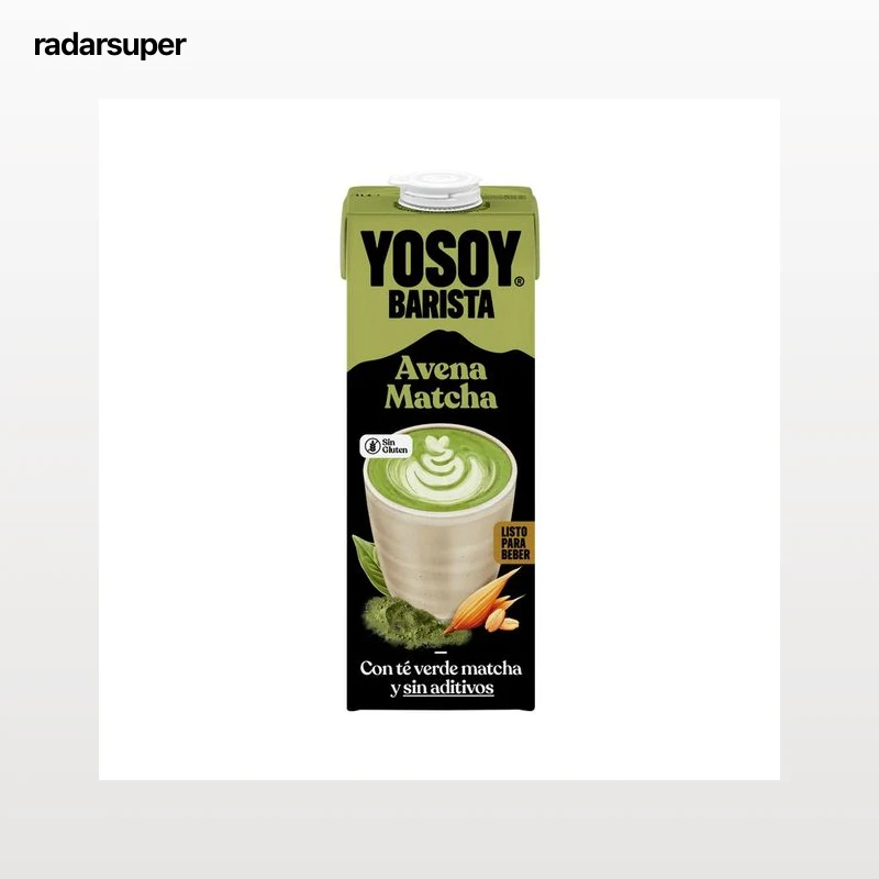 YOSOY Barista Bebida vegetal de avena con té verde matcha sin aditivos 1 l.
