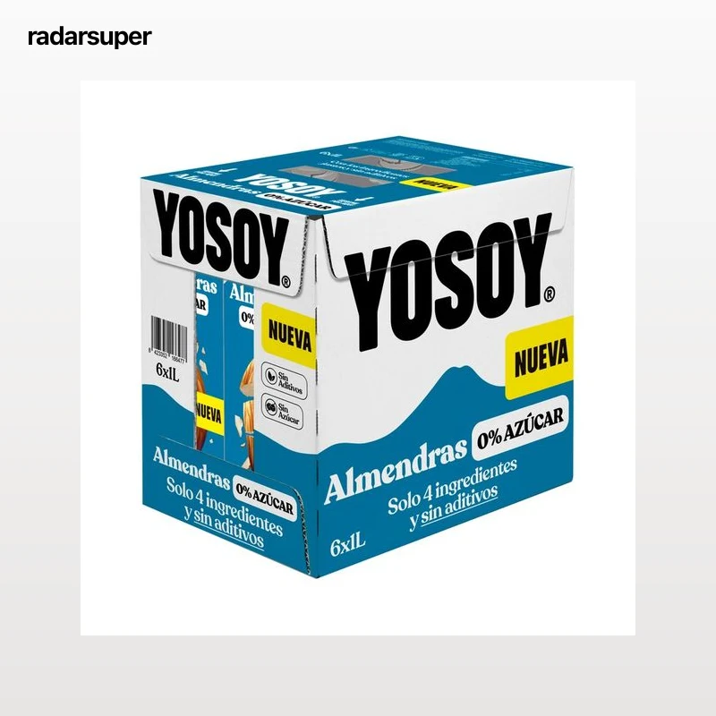 YOSOY de Pascual Bebida vegetal de almendras sin azúcar 6 x 1 l.
