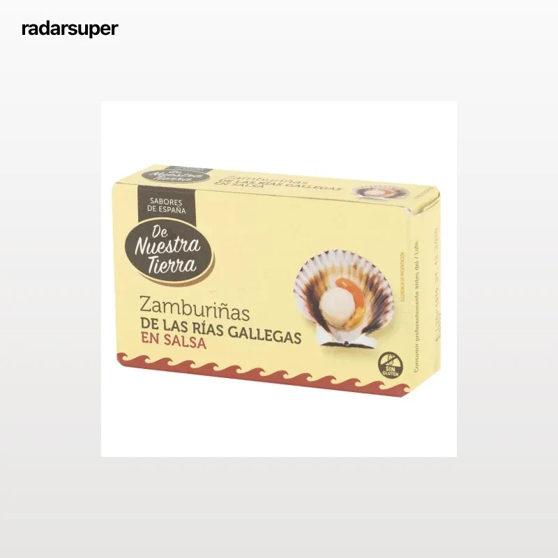 Zamburiñas de las rías gallegas en salsa De Nuestra Tierra sin gluten 65 g.