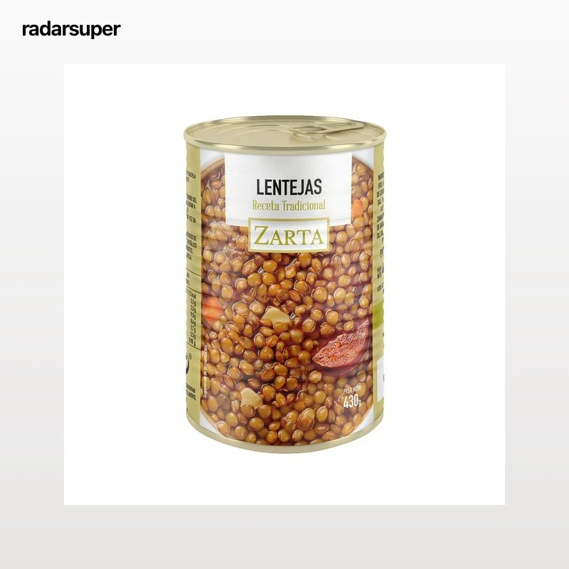 ZARTA Lentejas con chorizo en conserva 430 g.